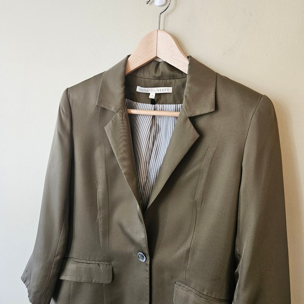Veronica Beard Silk Single-Button Blazer, Size 1 … - image 2
